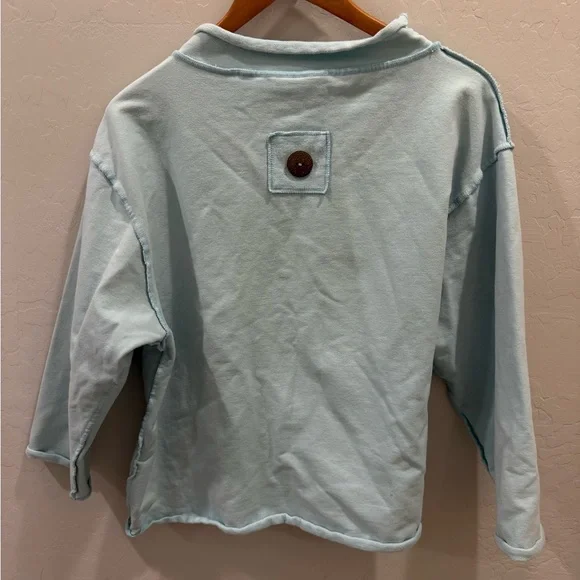 Neon Buddha Light Blue Cowl Neck Pullover Sweater (Size XL) - Picture 2 of 3